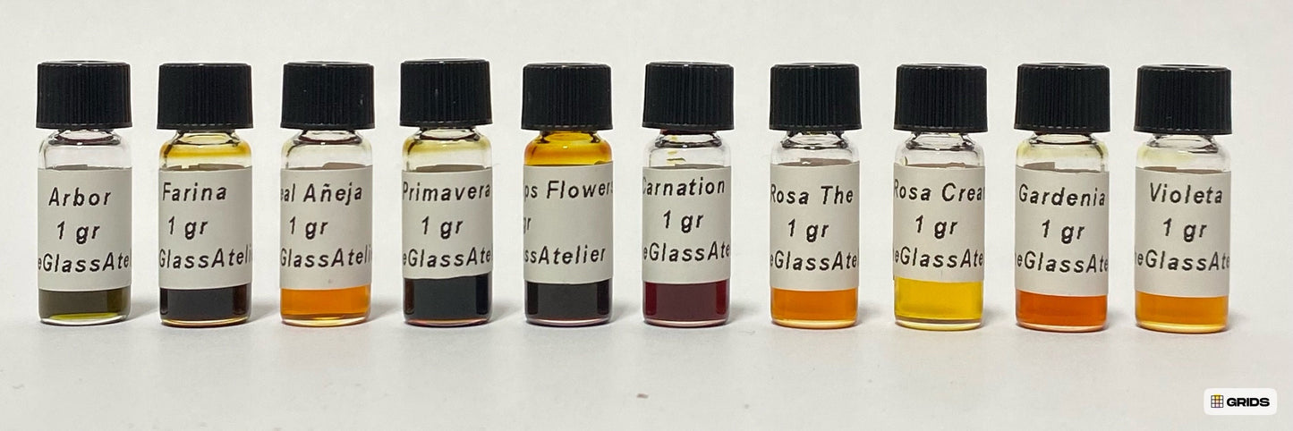 Set descubrimiento de 10 aceites vintage de mi Coleccion, 1 gramo de cada uno