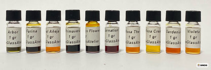 Set descubrimiento de 10 aceites vintage de mi Coleccion, 1 gramo de cada uno